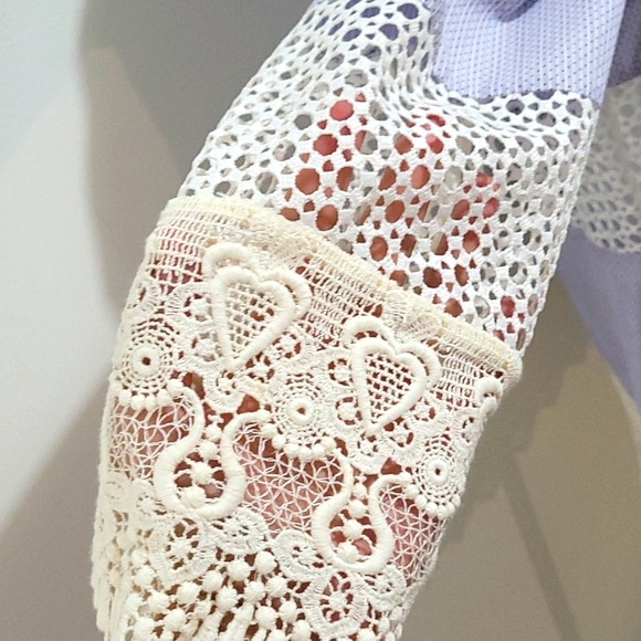 French Connection size S Kyra cotton lace crochet tunic - Picture 6 of 10